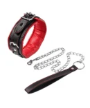 Bondage Collar with Metal Lead for Couples