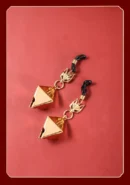 Gold Pyramid Weighted Nipple Clamps