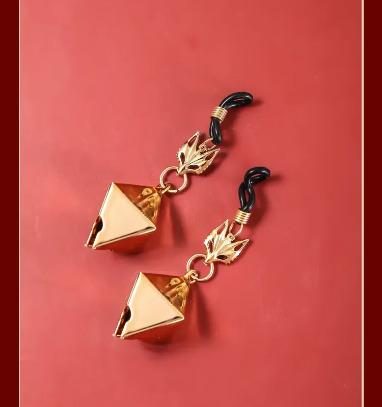 Gold Pyramid Weighted Nipple Clamps