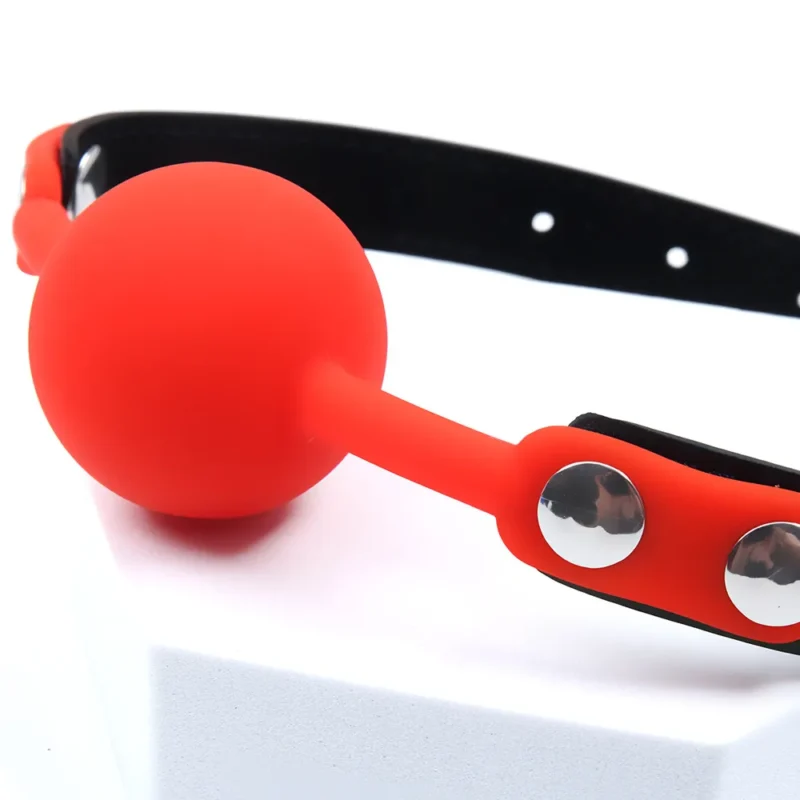 Premium Red Ball BDSM Gag - Image 3