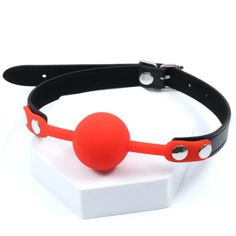 Premium Red Ball BDSM Gag - Image 5