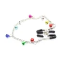 Rainbow Jewel Nipple Clamp Chain