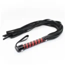 Red-Black Leather Flogger Whip