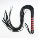 Red-Black Leather Flogger Whip