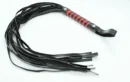 Red-Black Leather Flogger Whip
