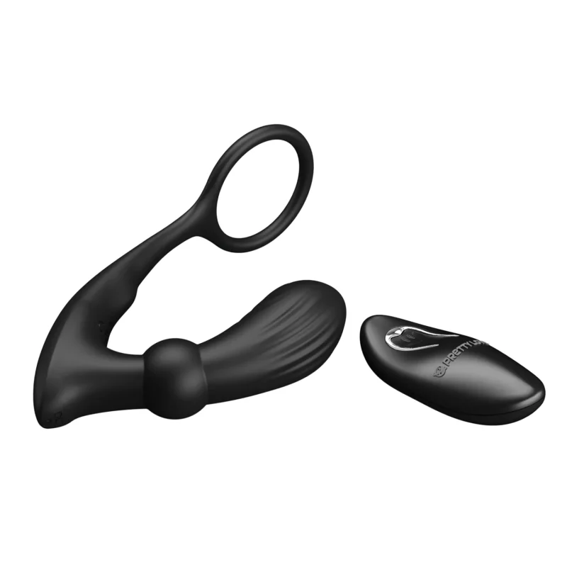 Vibrating Anal Plug With Cock Ring - Image 5