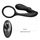 Vibrating Anal Plug With Cock Ring