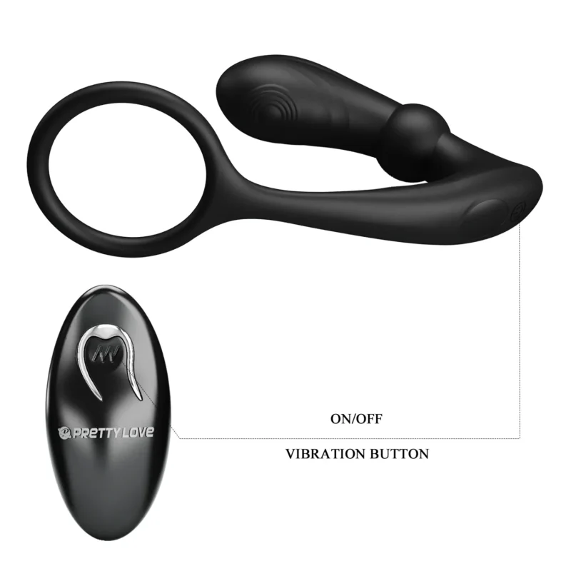 Vibrating Anal Plug With Cock Ring - Image 6