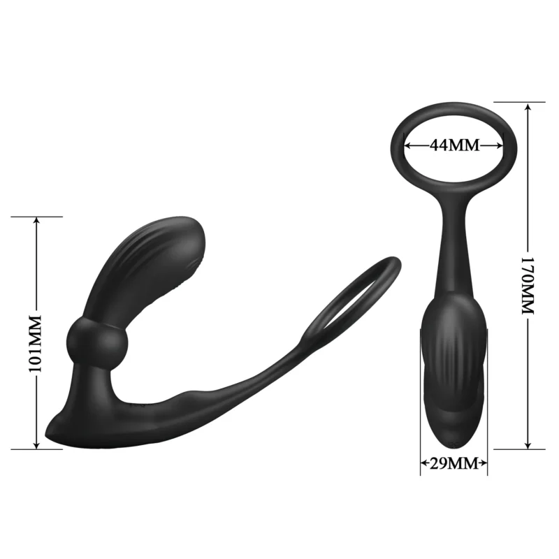Vibrating Anal Plug With Cock Ring - Image 8