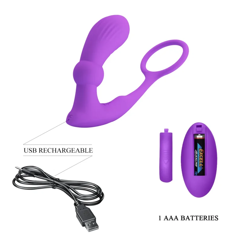 Vibrating Anal Plug With Cock Ring - Image 16