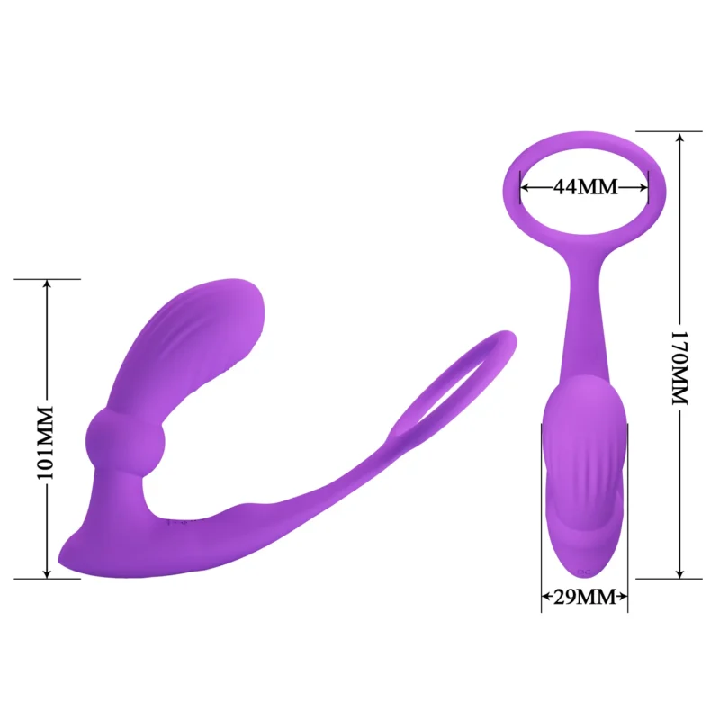Vibrating Anal Plug With Cock Ring - Image 17